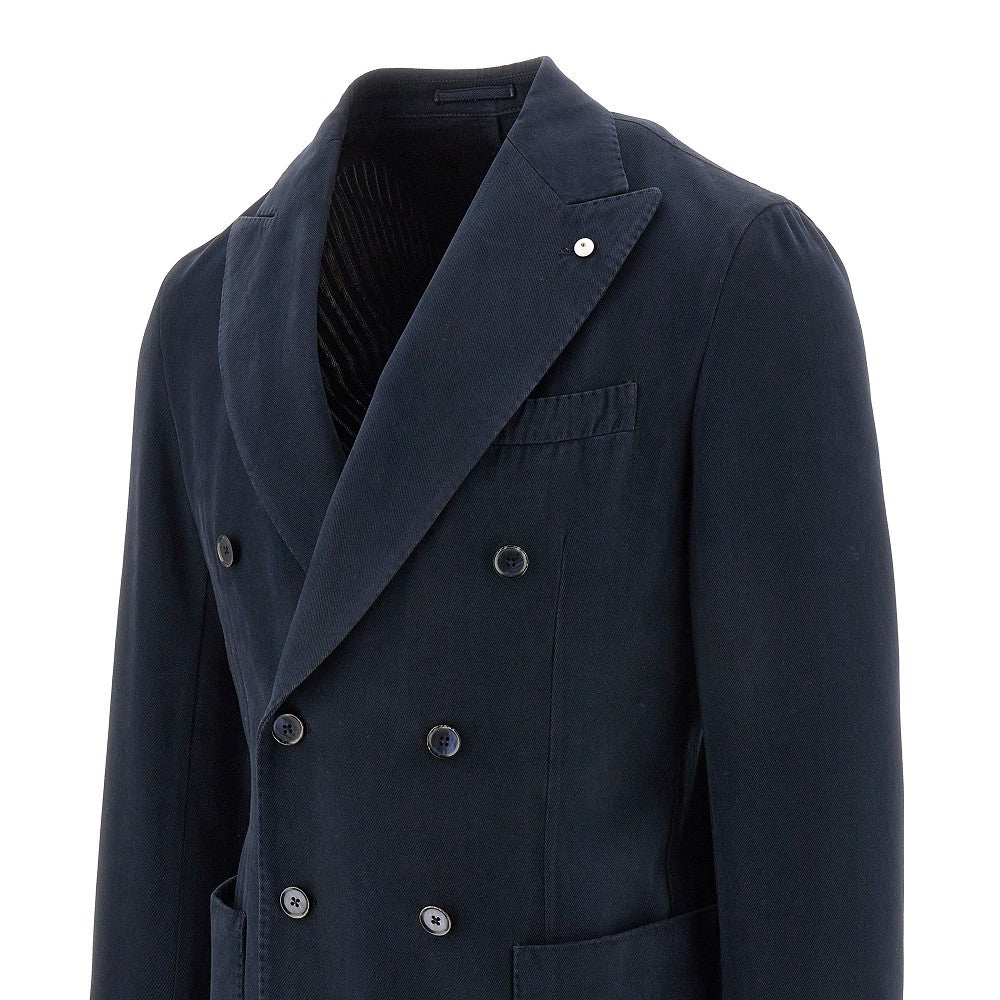 Tailored double-breated twill jacket