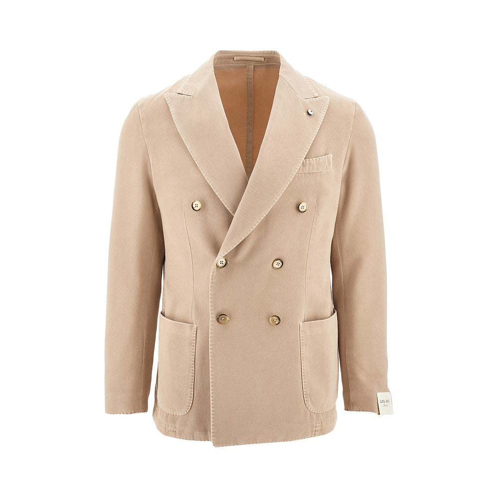 Tailored double-breated twill jacket