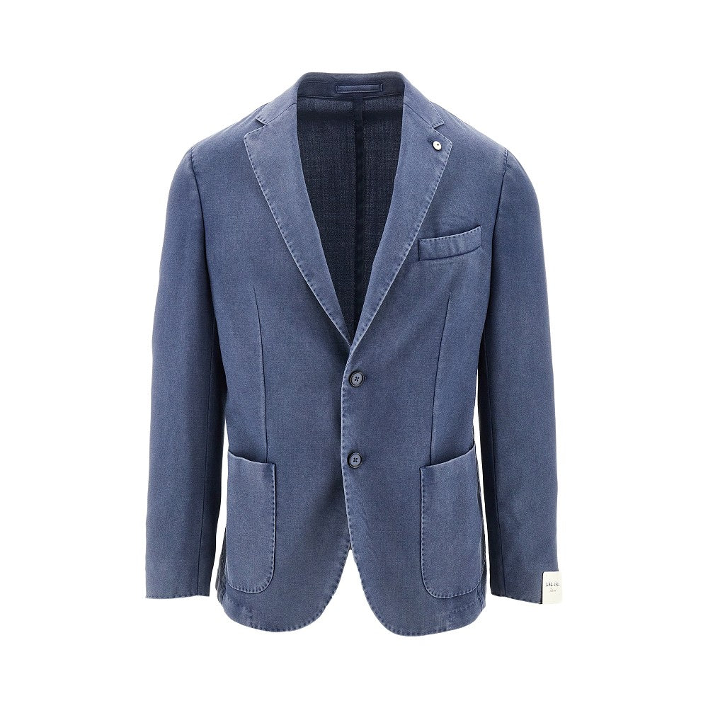 Washed-out wool single-breasted jacket