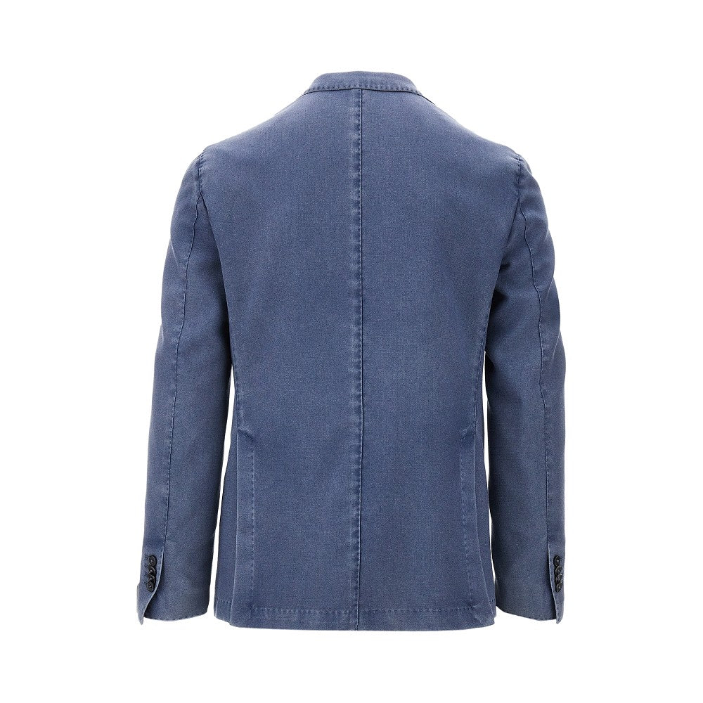 Washed-out wool single-breasted jacket