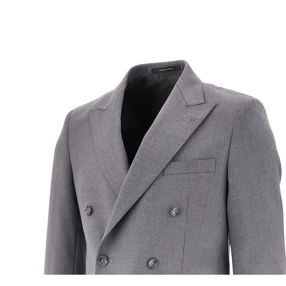 Abito sartoriale in gabardine mélange