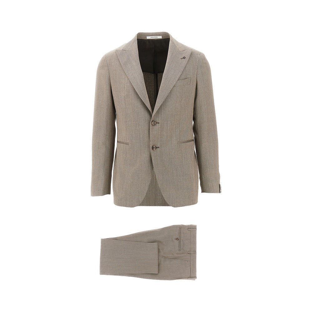 Abito sartoriale monopetto in twill