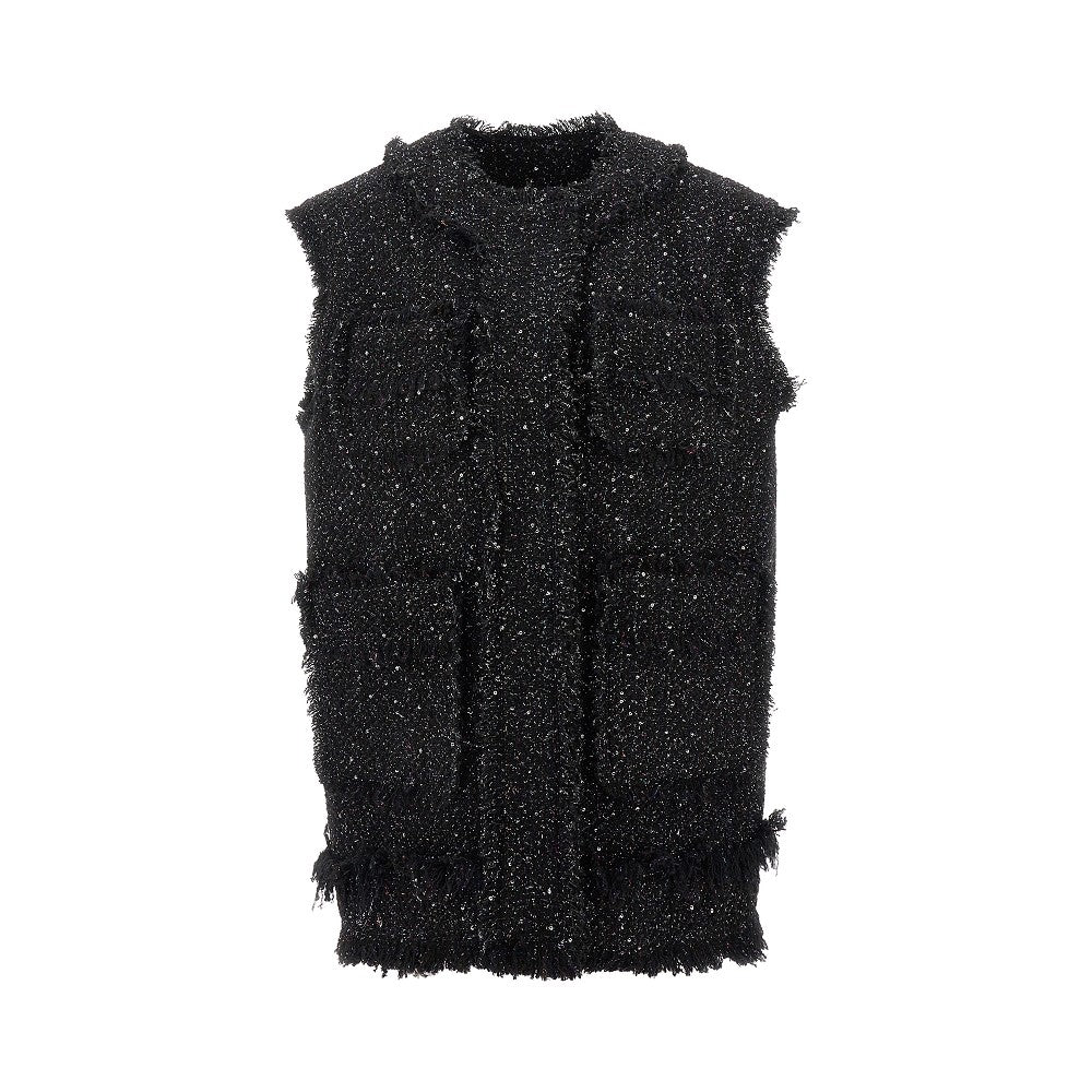 Gilet in tweed lurex
