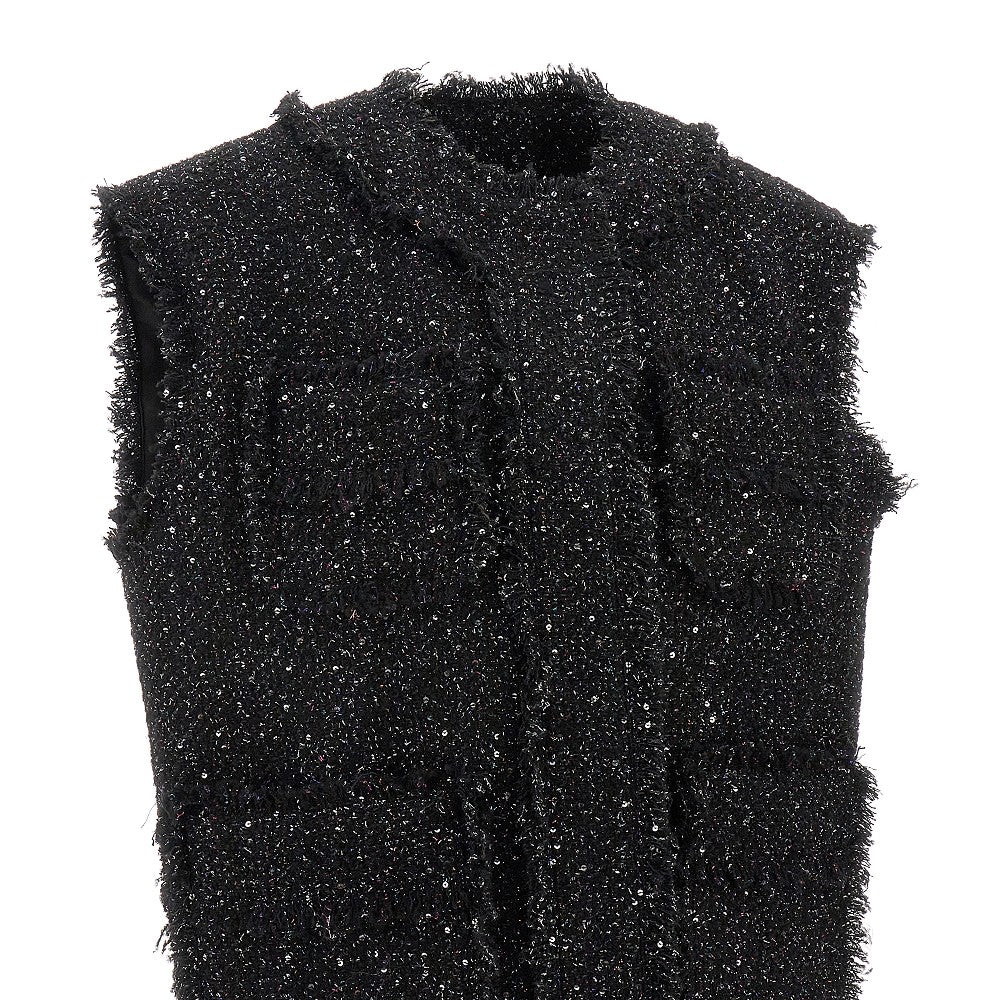 Gilet in tweed lurex