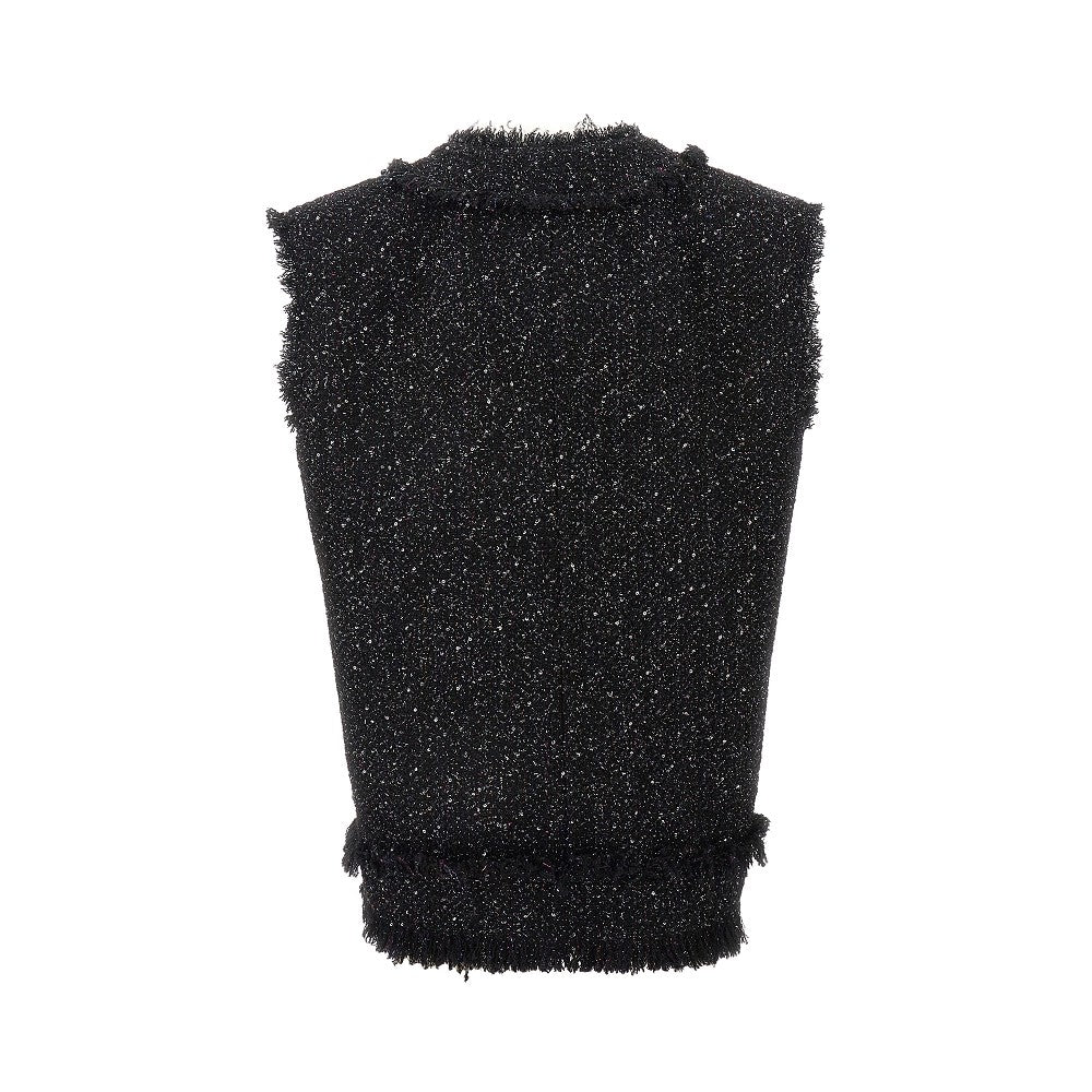 Gilet in tweed lurex