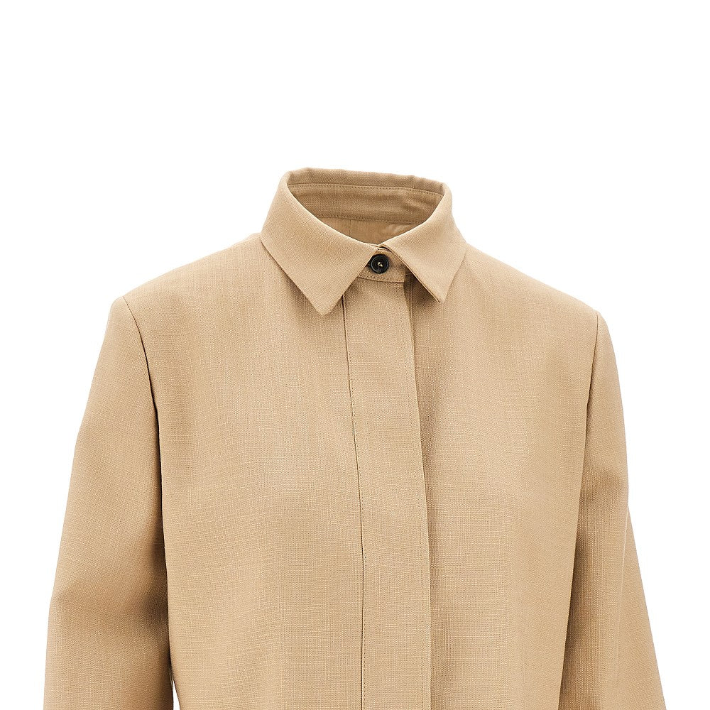 Viscose-blend cropped jacket