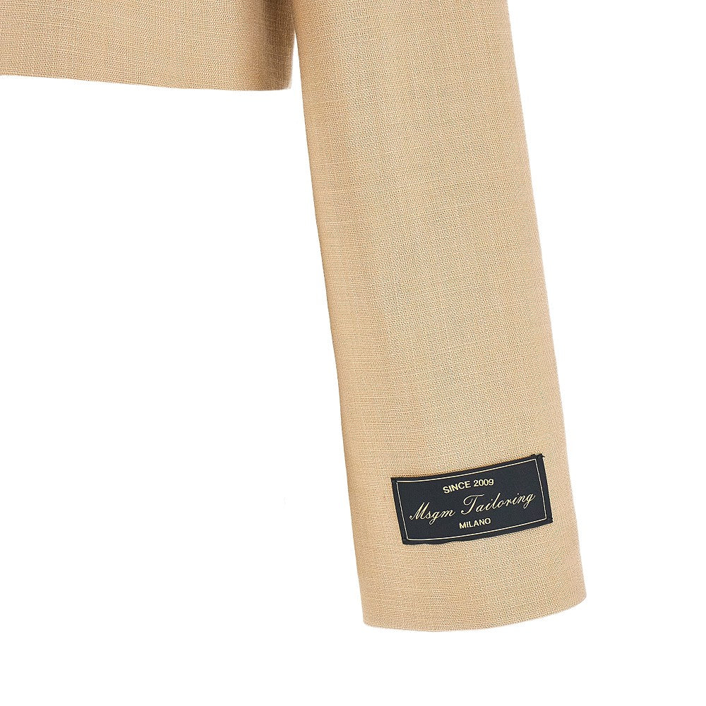 Viscose-blend cropped jacket