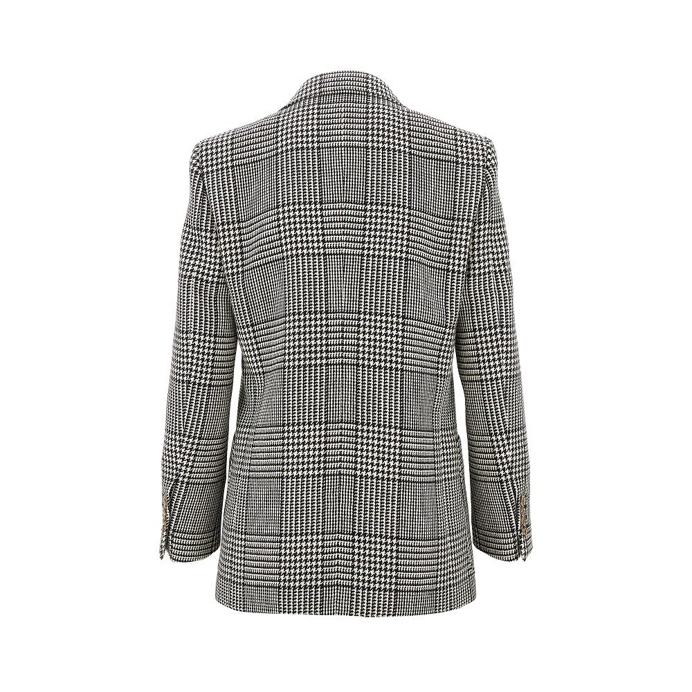 Houndstooth double-breasted jacket