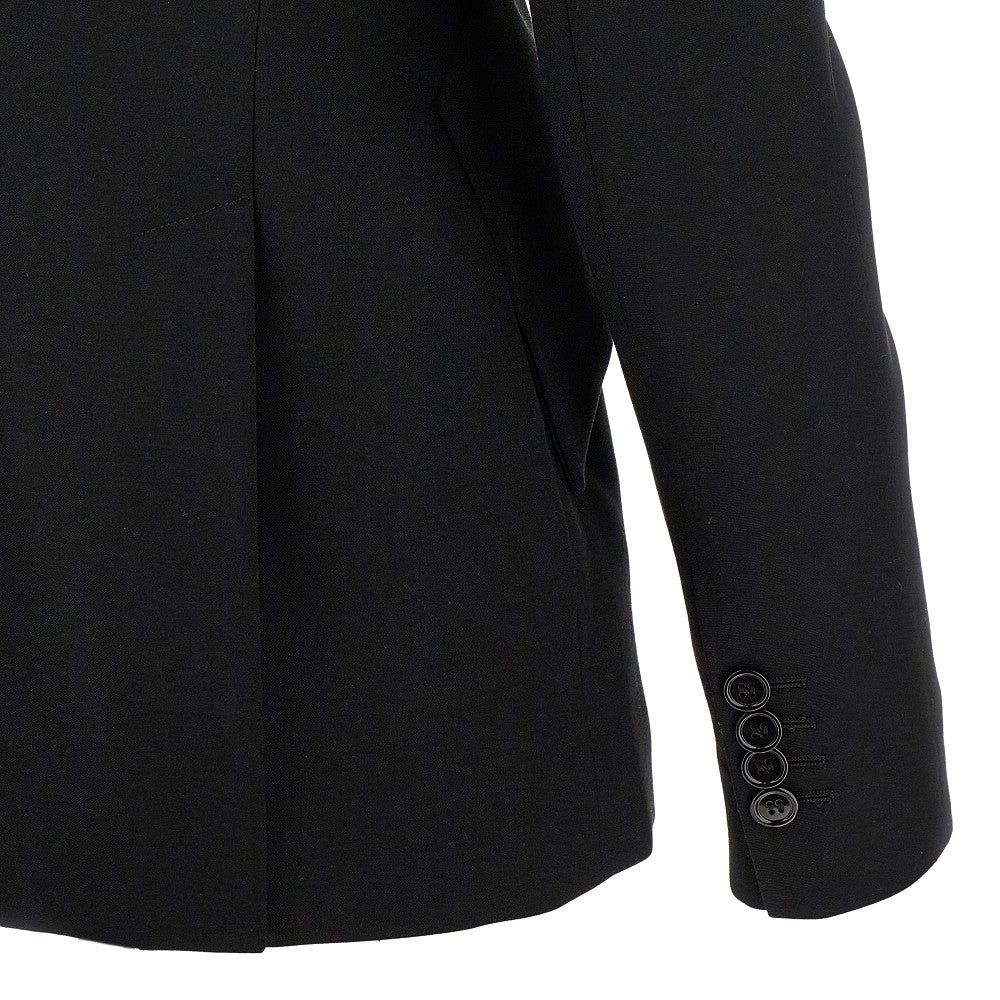 Giacca monopetto con nodo sulle spalle