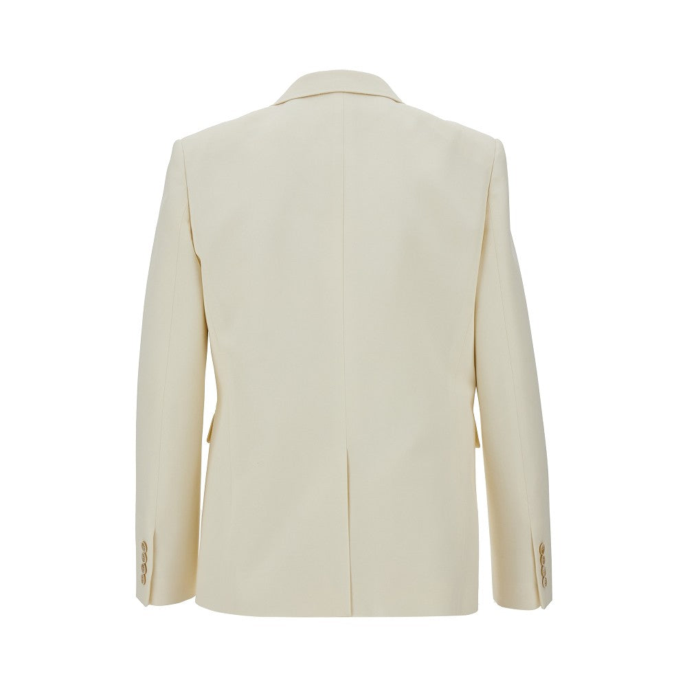Giacca monopetto in gabardine di lana
