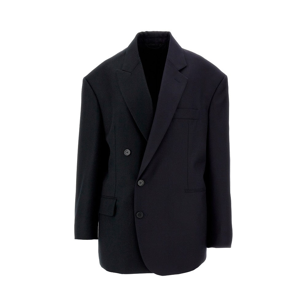 Giacca oversize trimateriale