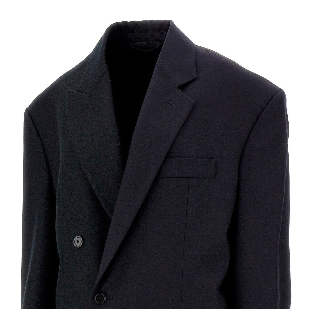 Giacca oversize trimateriale