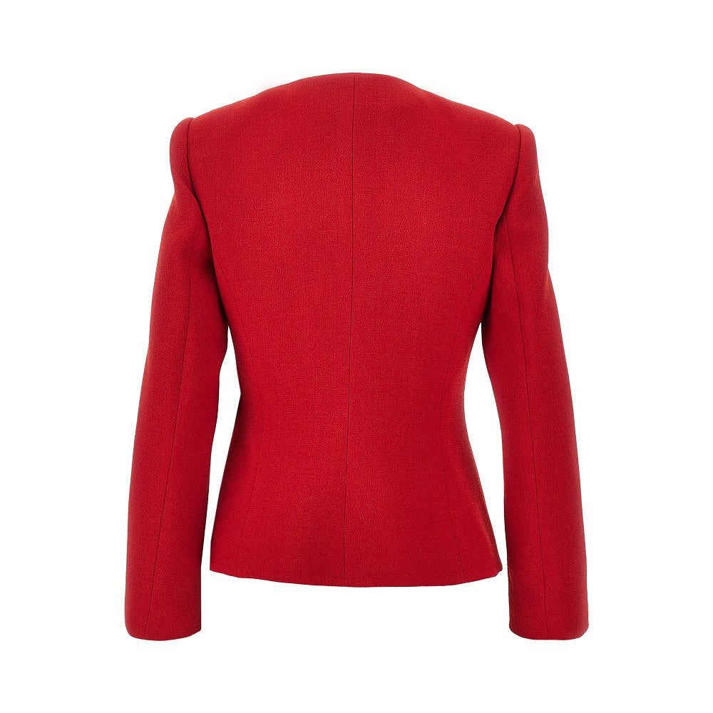 Wool Crepe jacket with bow