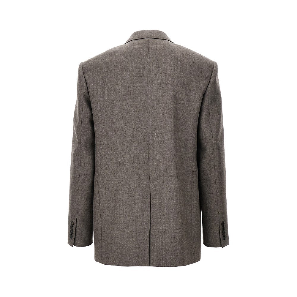 Wool chiné single-breasted jacket
