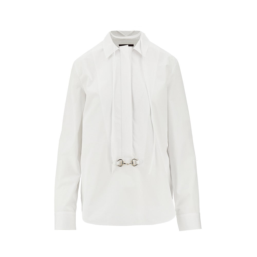 Camicia in popeline con dettaglio Morsetto