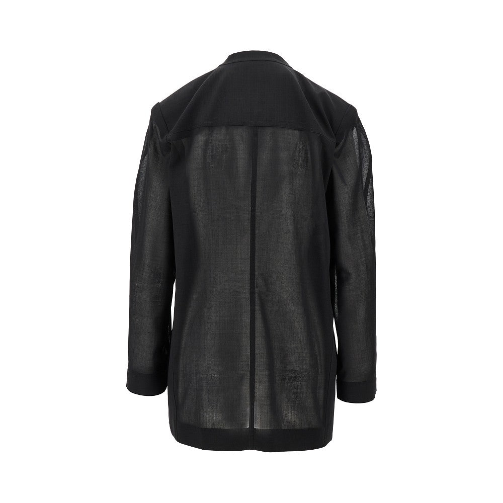 Wool-blend voile jacket
