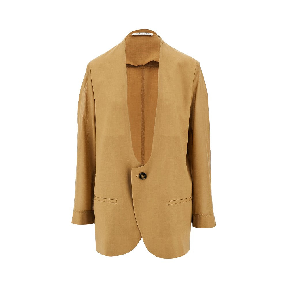 Wool-blend voile jacket