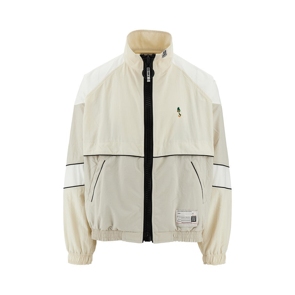 Nylon track jacket with Leon embroidery