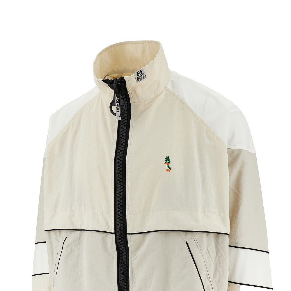 Nylon track jacket with Leon embroidery