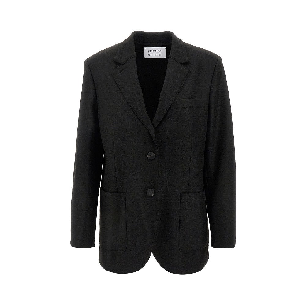 Pressed wool oversized blazer