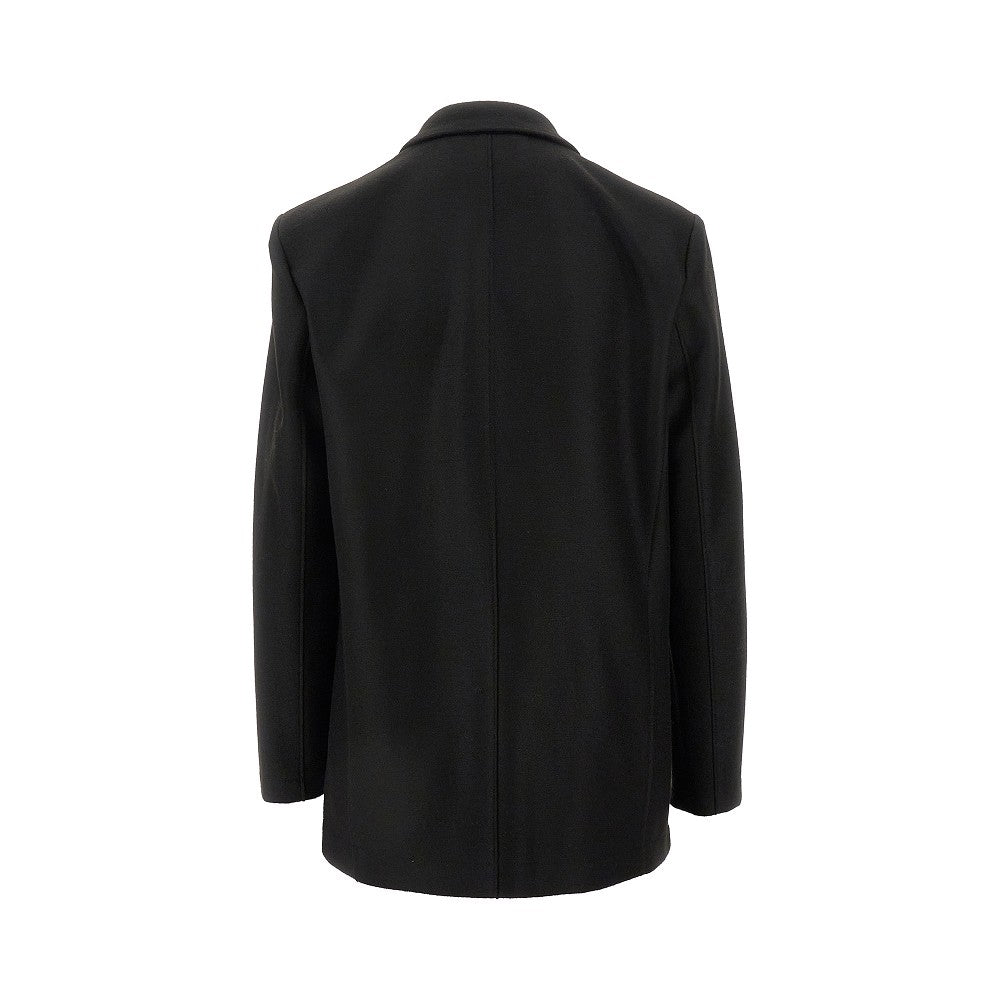 Pressed wool oversized blazer