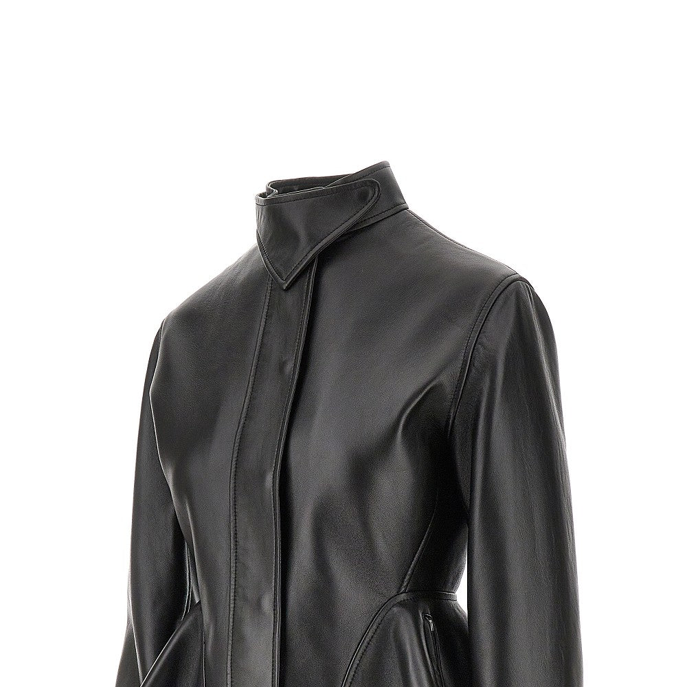 Nappa leather 'Peplum' jacket