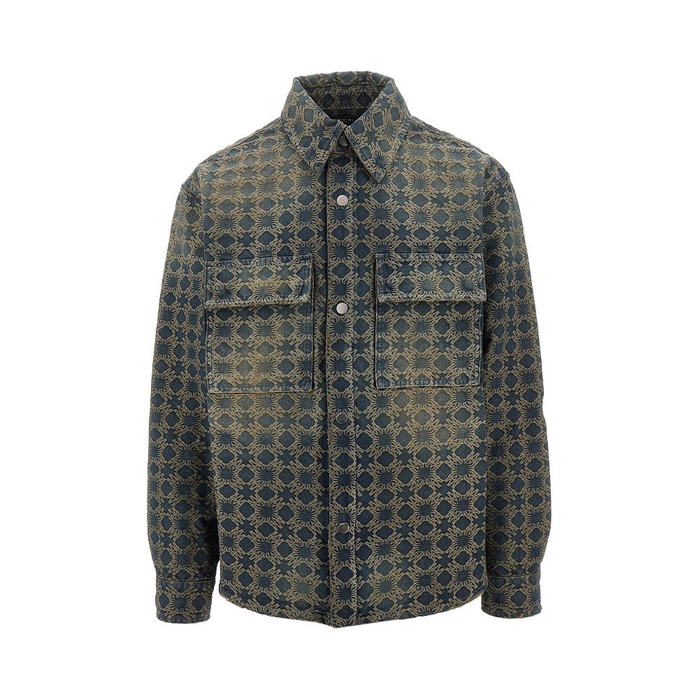 Overshirt in denim jacquard Ma Quad