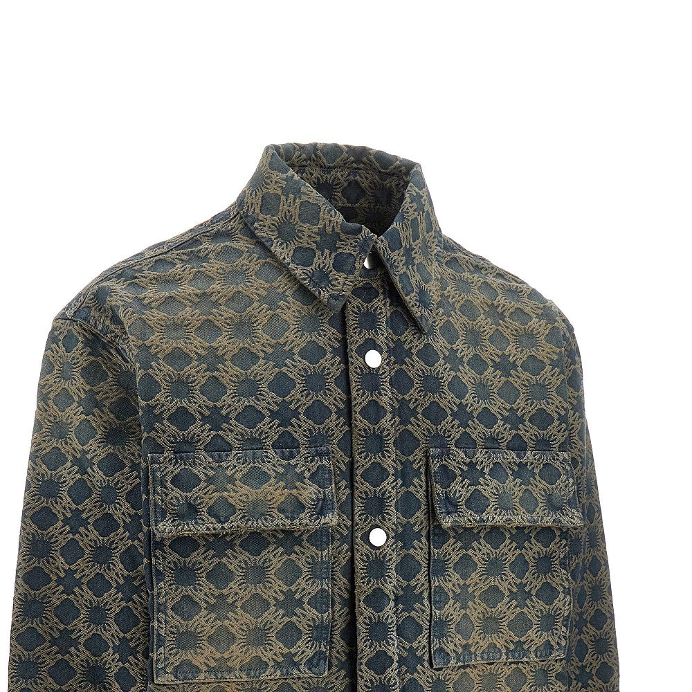 Overshirt in denim jacquard Ma Quad