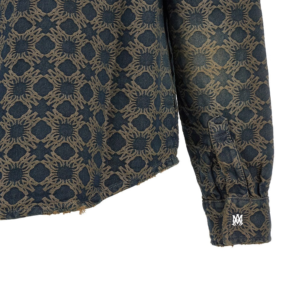 Overshirt in denim jacquard Ma Quad