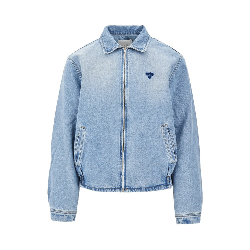Heart Logo embroidery denim jacket