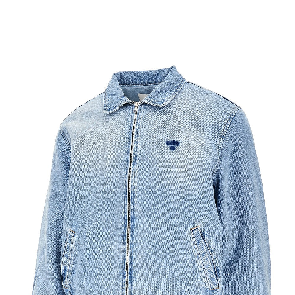Heart Logo embroidery denim jacket