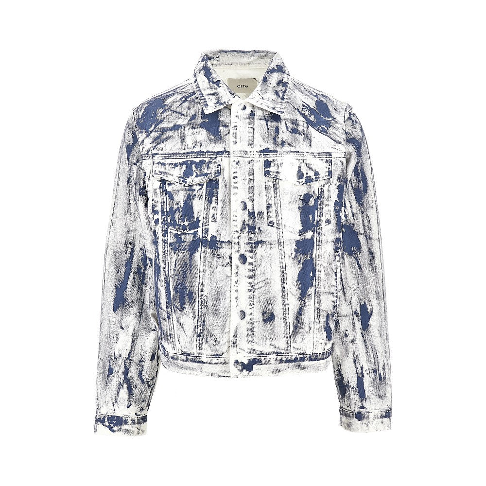 Paint stroked denim jacket