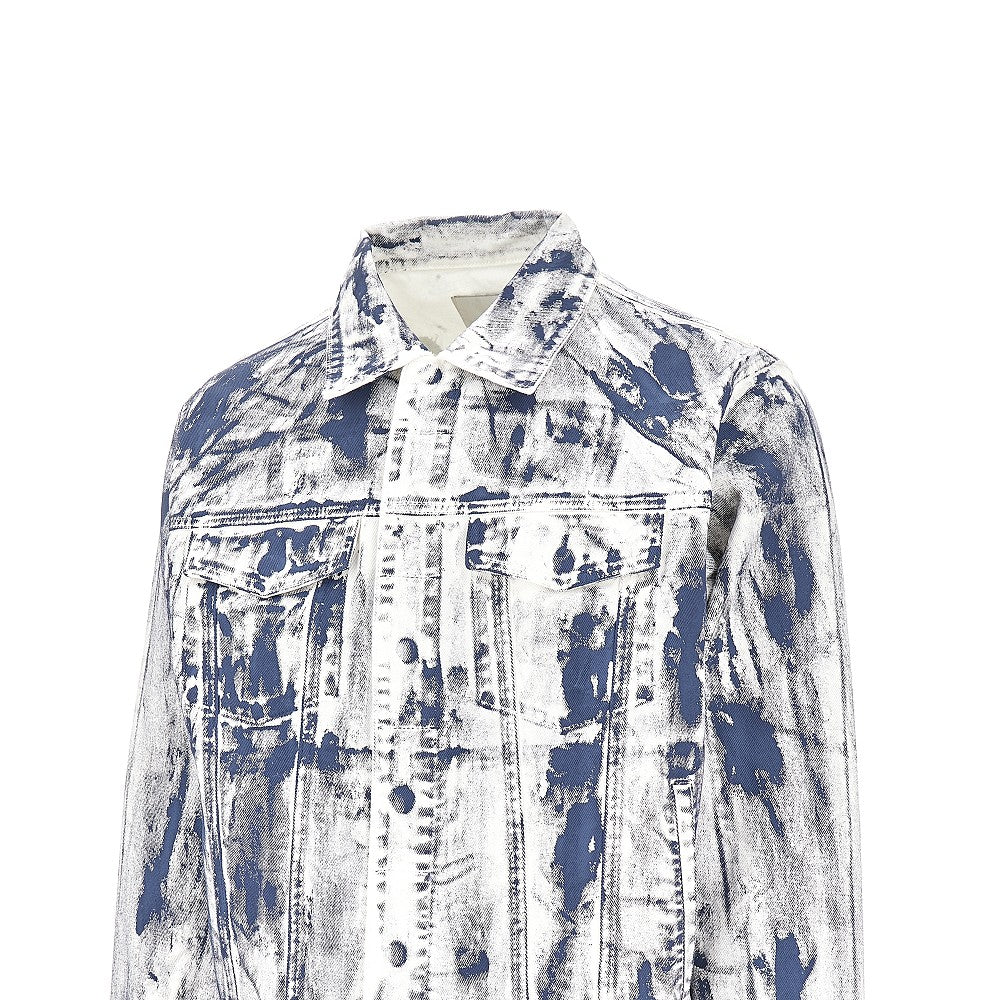Paint stroked denim jacket