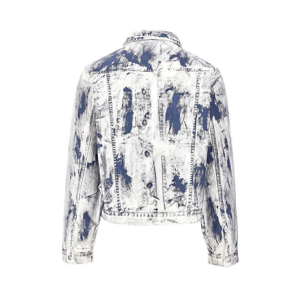 Paint stroked denim jacket