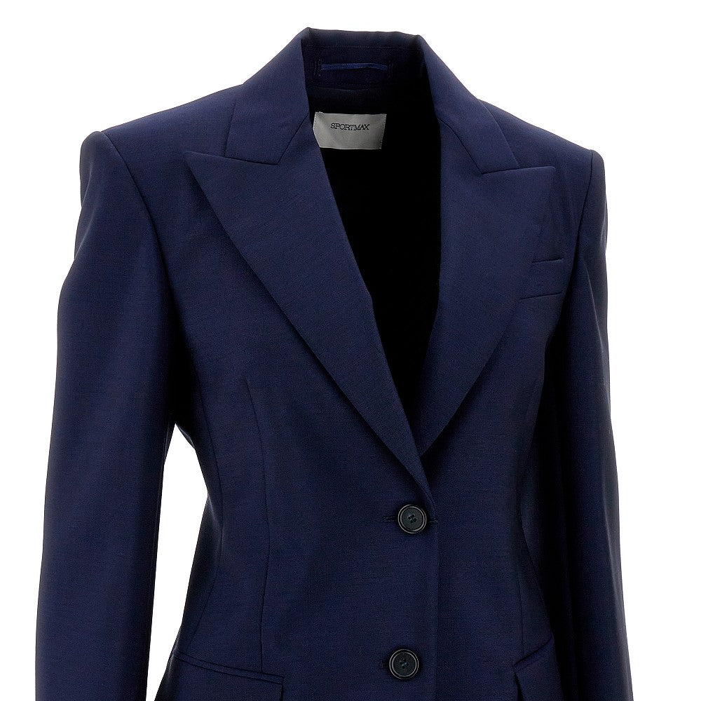 Blazer monopetto in lana e mohair