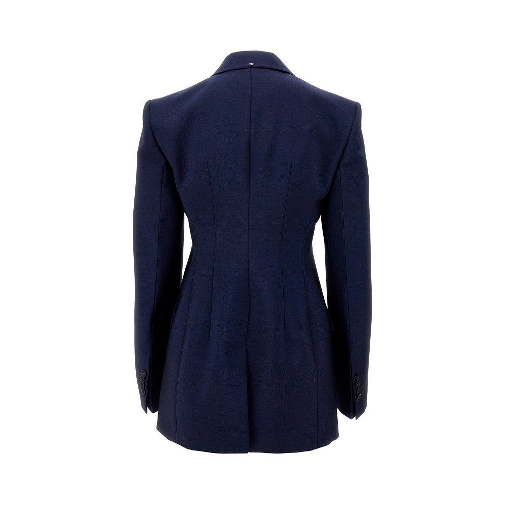 Blazer monopetto in lana e mohair