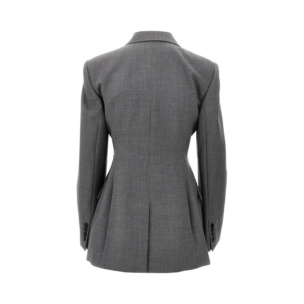 Giacca monopetto con spalle imbottite