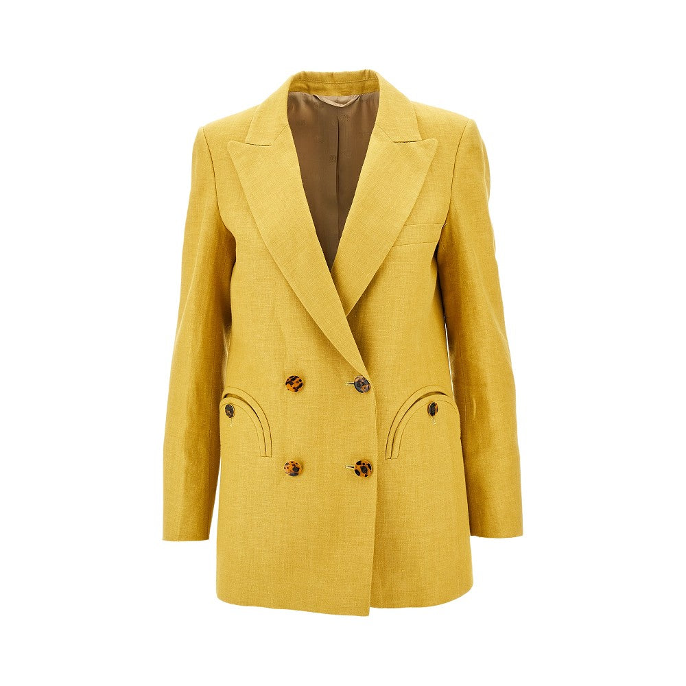 'Everyday' linen double-breasted jacket