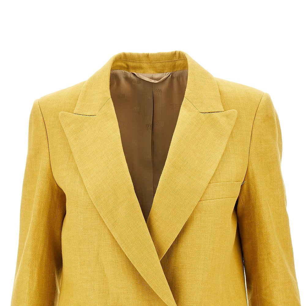 'Everyday' linen double-breasted jacket