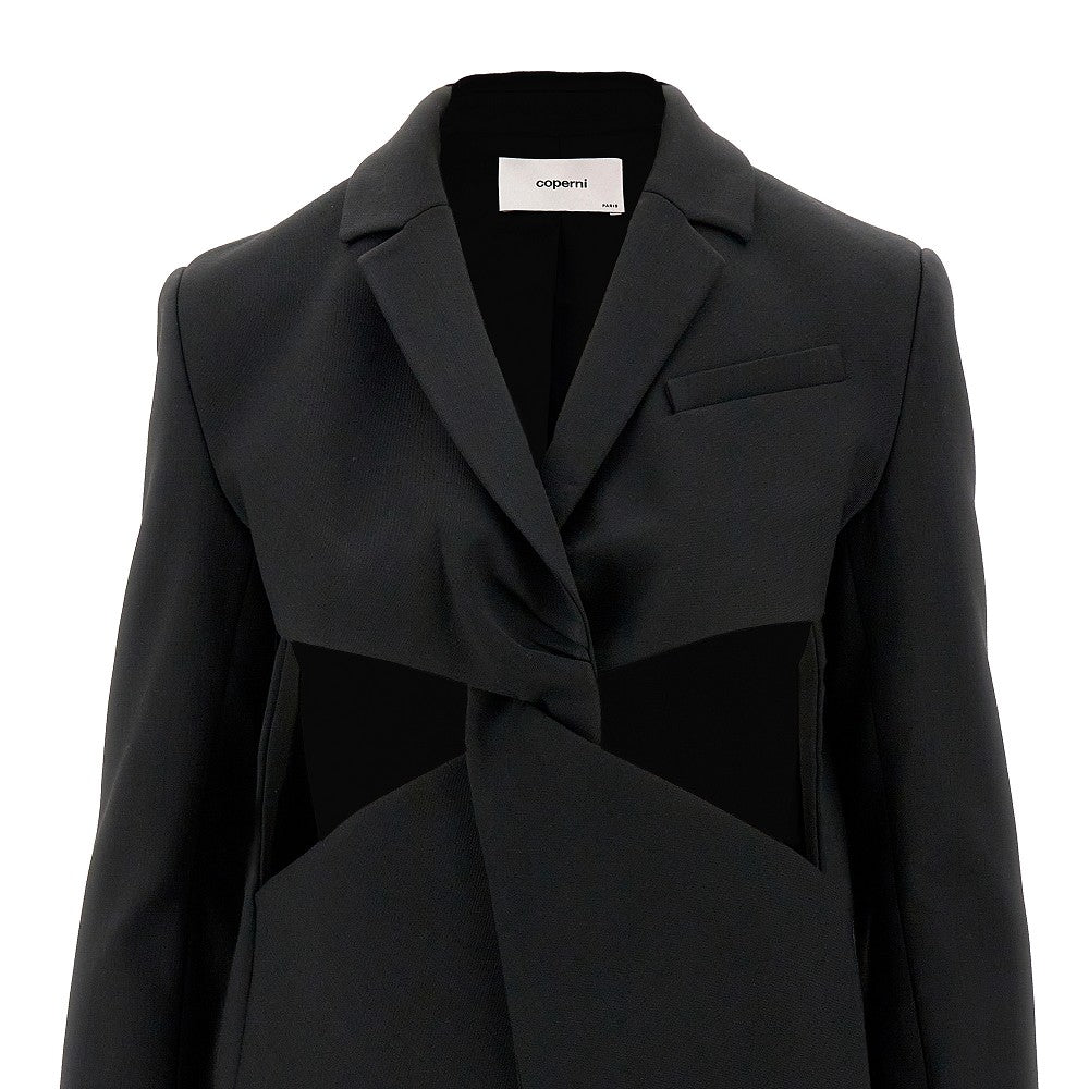 Giacca con cut-out e dettaglio attorcigliato