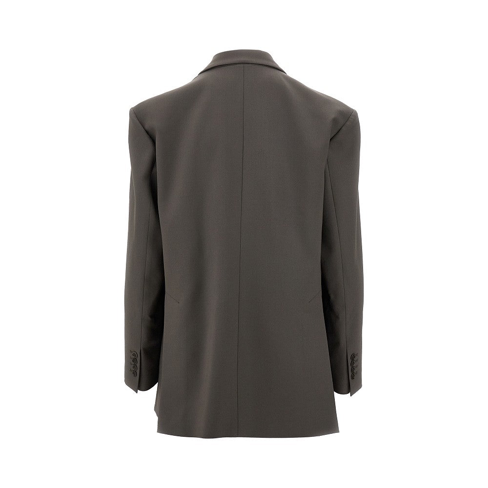Stretch gabardine oversized jacket