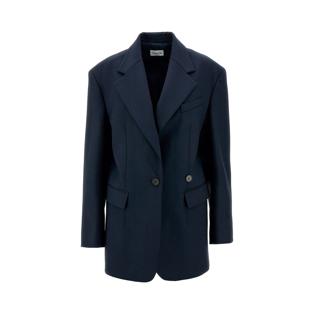 Giacca oversize in lana stretch