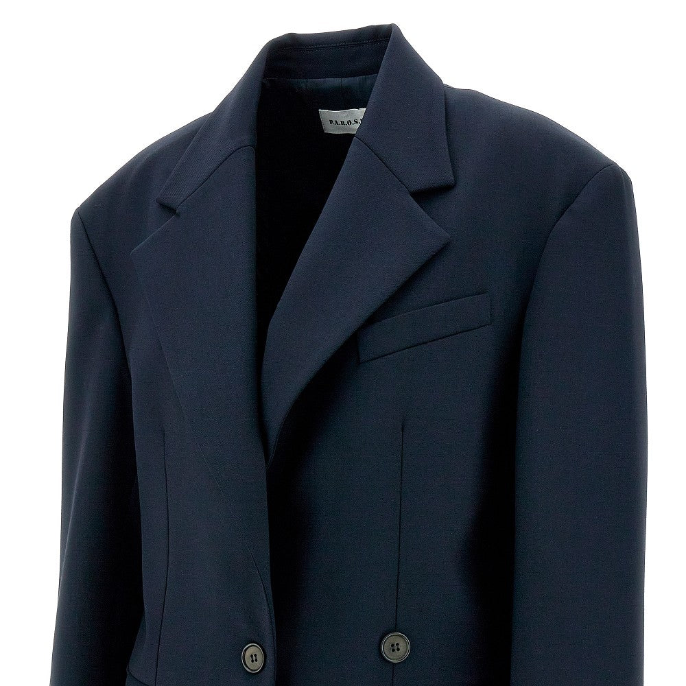 Giacca oversize in lana stretch