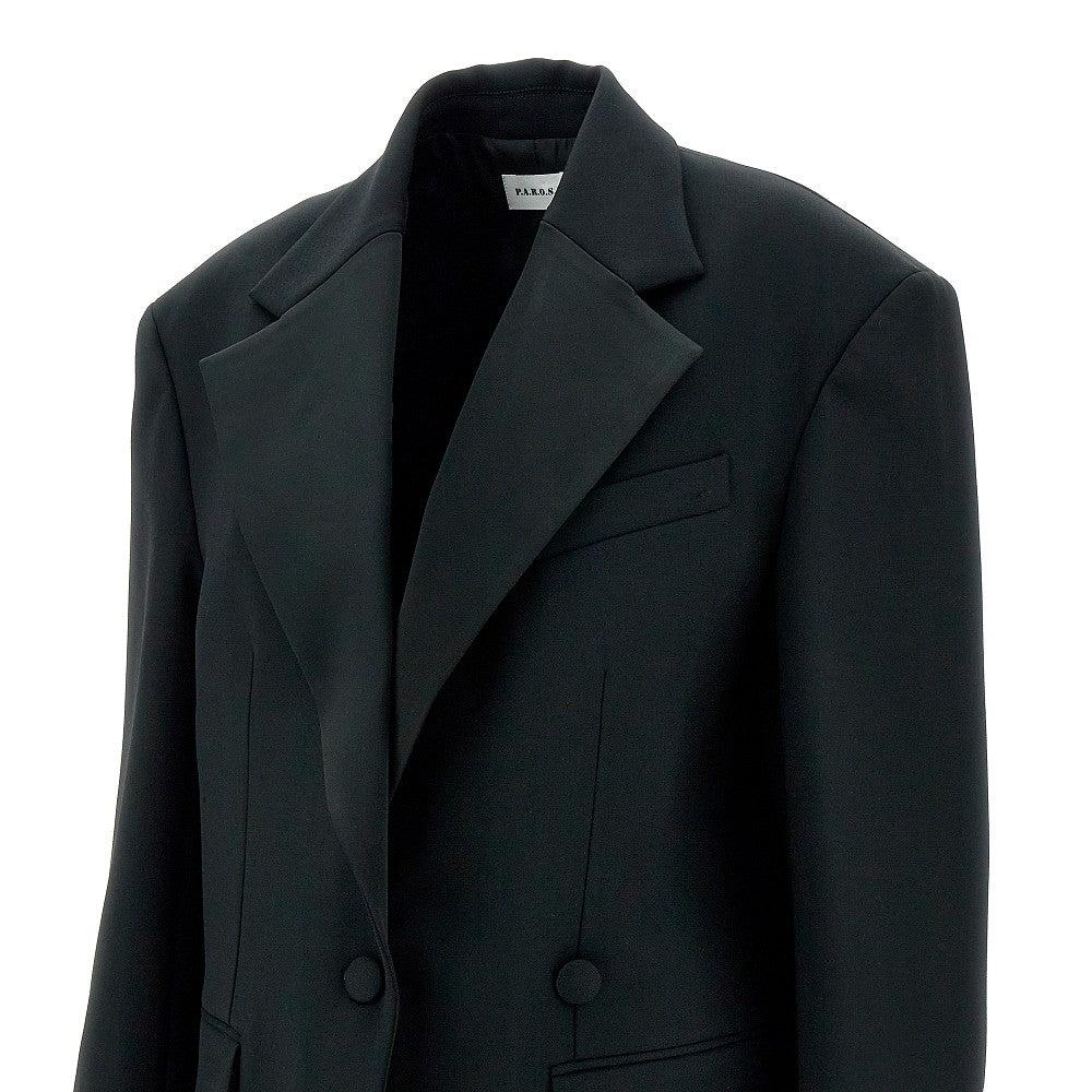 Giacca oversize con revers in satin