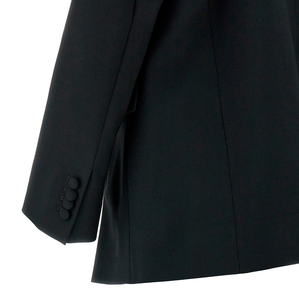 Giacca oversize con revers in satin
