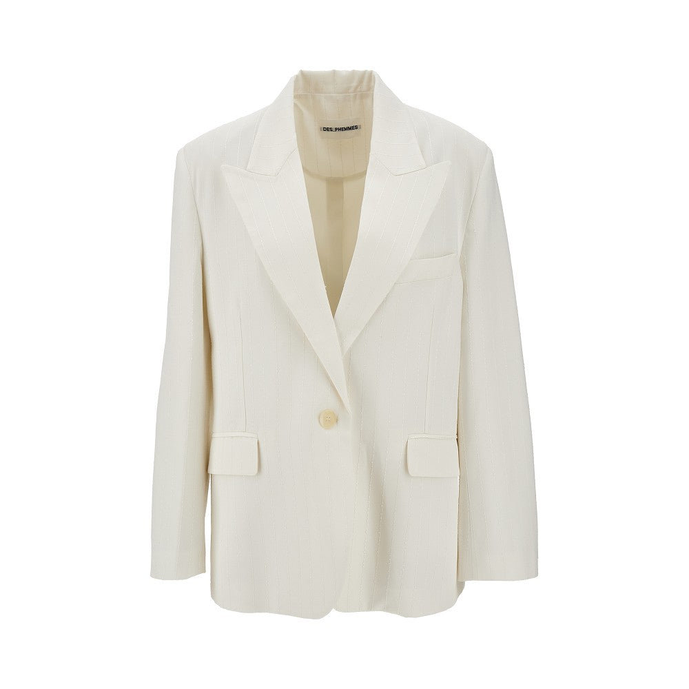 Lurex pinstriped motif jacket