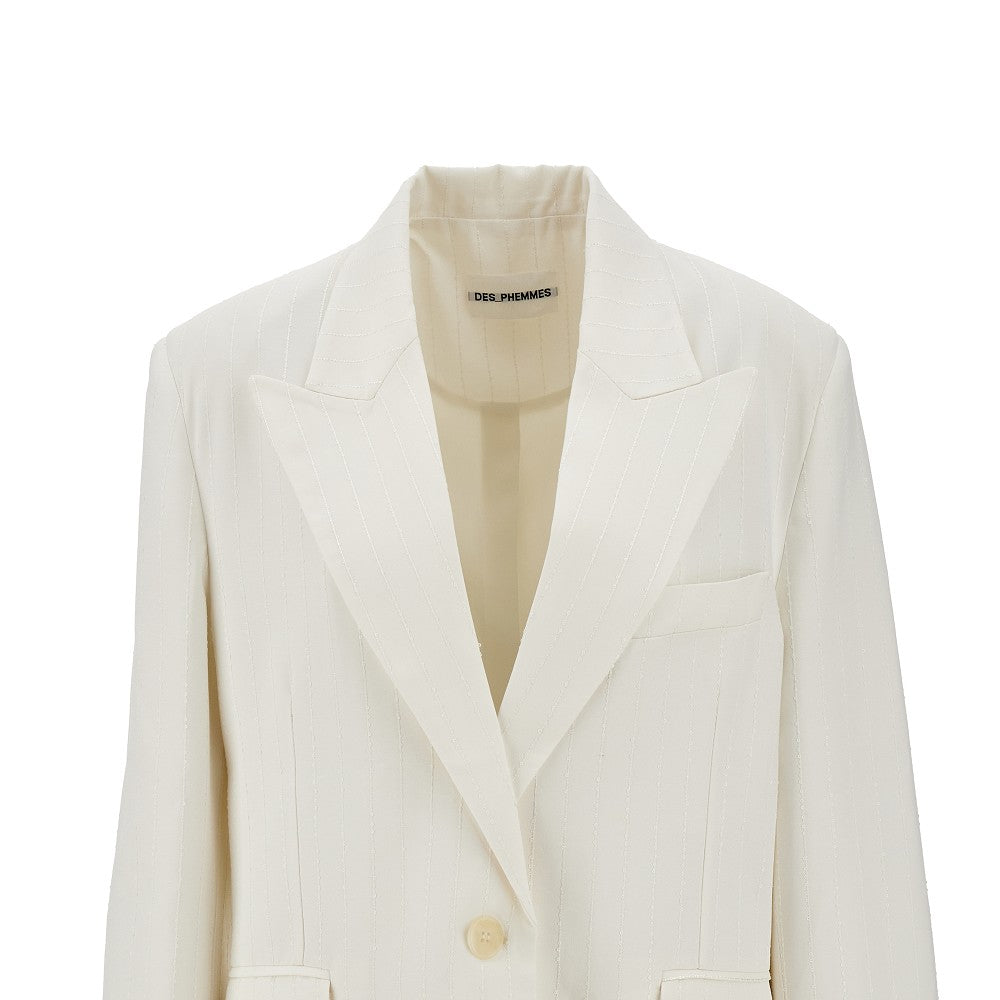 Lurex pinstriped motif jacket