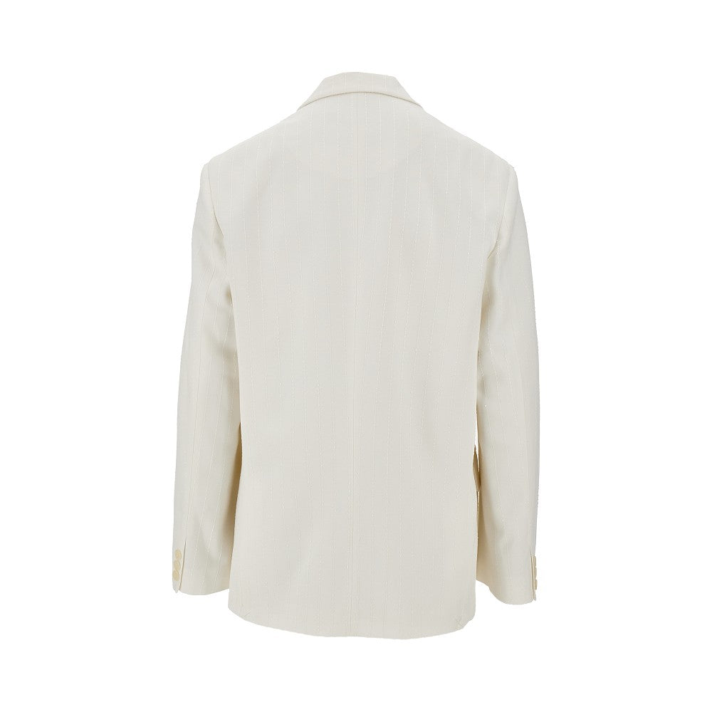 Lurex pinstriped motif jacket