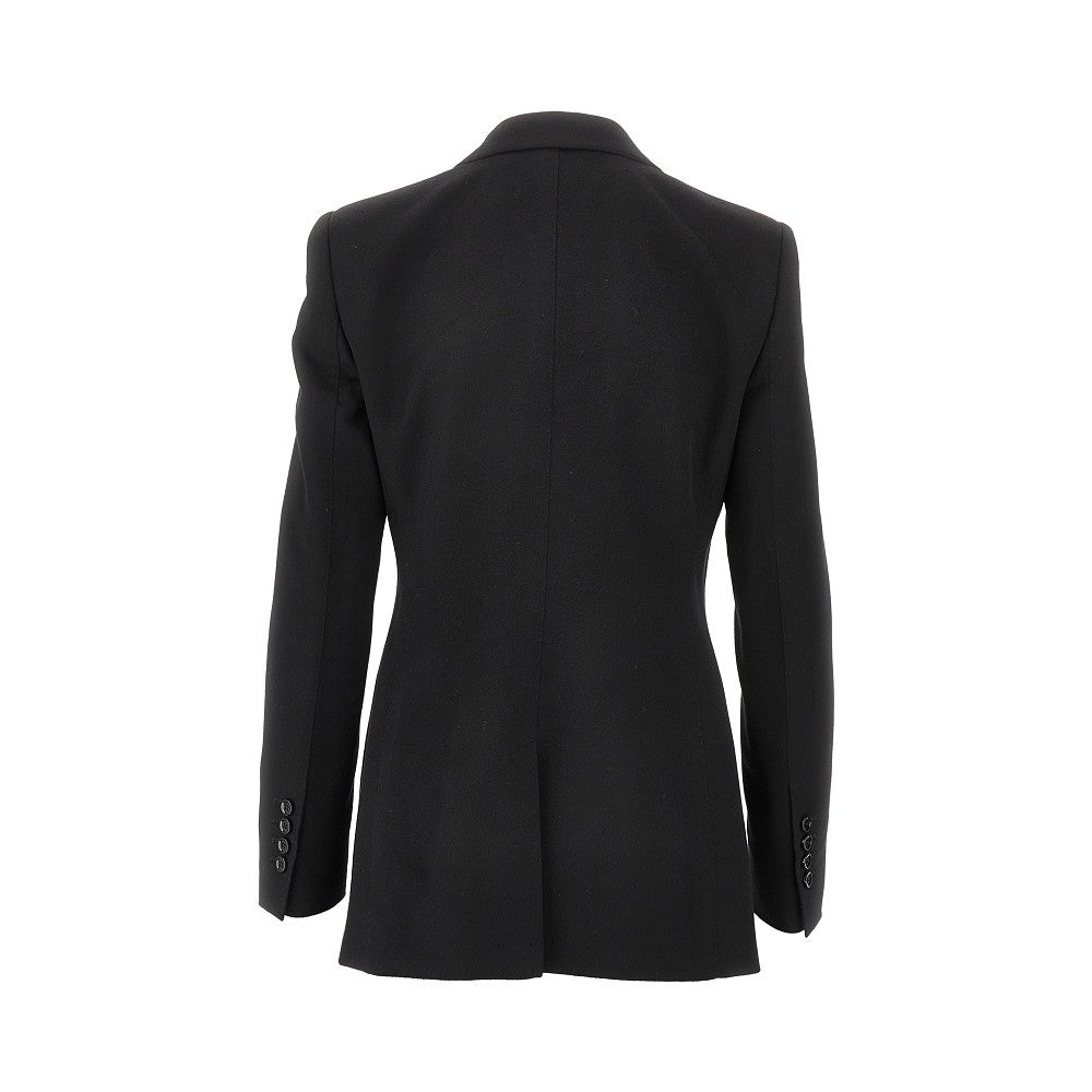 Cashmere and silk single-breasted jacket