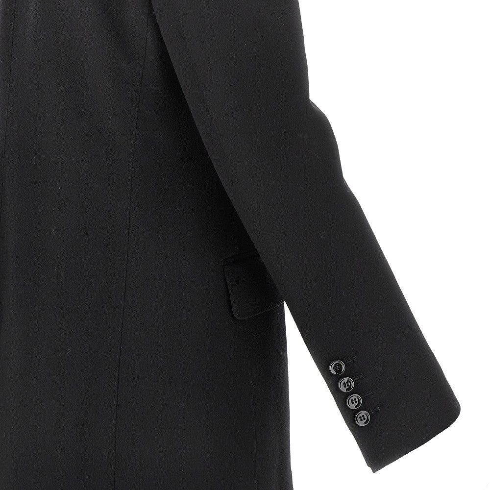 Cashmere and silk single-breasted jacket